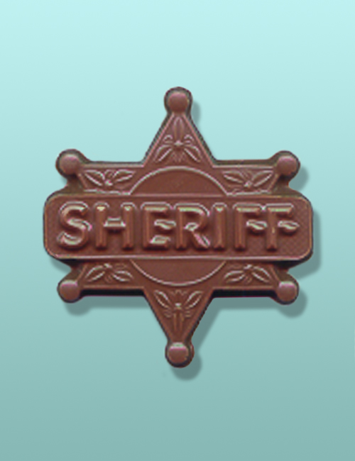 Chocolate Sheriff Badge Party Favor II
